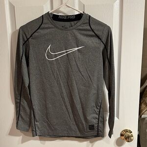 Nike Pro Dark Gray Long Sleeve Top